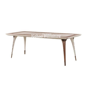 Comedor de lujo para 6 <span class=keywords><strong>8</strong></span> <span class=keywords><strong>10</strong></span> personas, muebles de boda de lujo que se derriten, juego de mesa de comedor con patas de madera, mesa de comedor superior de mármol con sillas - Product Image 6