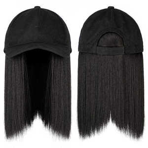 Nuovo Trend Moda Parrucca Lunga Liscia Stile Senior con Cappello da Baseball Regolabile Rimovibile Multicolore Casual - Product Image 3