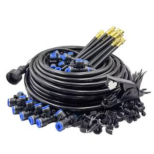 Kit d'arrosage universel 80 pieds en plastique PE noir avec raccords rapides en laiton, système d'irrigation goutte à goutte, ensemble d'automatisation de jardin - Product Image 2