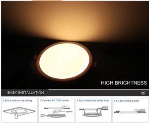 Zhongshan-<span class=keywords><strong>panel</strong></span> de luz <span class=keywords><strong>led</strong></span> de fábrica, luz descendente de aluminio ajustable para techo empotrado, ultra delgado, <span class=keywords><strong>8w</strong></span>, 16w, 20w - Product Image 5