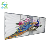 Panneau visuel transparent extérieur de la publicité de mur 1000 *-500mm P10.4-10.4 l'écran transparent d'affichage à LED