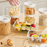 BPA-vrije glazen luchtdichte lunchboxen voor suiker, bakbenodigdheden, fruit en groenten.