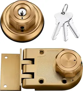 Gire para bloquear Jimmy Proof Deadbolt Lock sin llave con pestillo nocturno unpickable 304 Acero inoxidable Heavy Guard Security Single Cyl