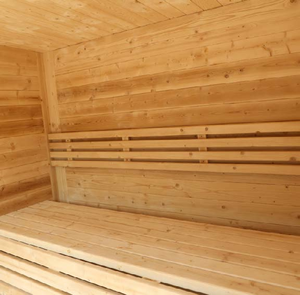 Sauna extérieur en bois massif, chauffage électrique, matériaux naturels, sauna à vapeur - Product Image 4