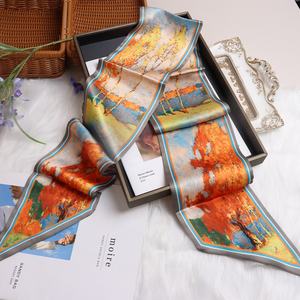 Vendita calda all'ingrosso di moda da donna <span class=keywords><strong>sciarpe</strong></span> firmate di marca di lusso modello personalizzato lungo in seta turca sciarpa <span class=keywords><strong>Foulard</strong></span> En Soie - Product Image 4