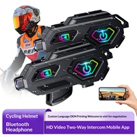Casque de moto avec interphone, enregistrement vidéo HD, capture de photos, longue autonomie de la batterie, garantie de 6 mois, tout-en-un