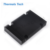 Dissipateur thermique en aluminium à ailettes haute densité CNC avec anodisé noir pour carte PCB de communication