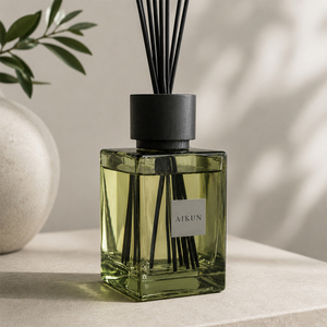 Aikun 2200ml Sticker Logo Long Lasting Moss Square Glass <b>Reed</b> <b>Diffuser</b> Gift Set for Decor Shop MOQ 30pcs 3 Day Sample 7 Day Ship - Product Image 2
