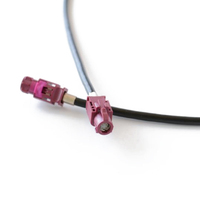 كابل Fakra HSD LVDS بـ 4+2 دبوس، موديل DACAR535 YRL-fakra، موصلات Luckyconnectors، موصل RF محوري ذكر أزرق مائي للسيارات