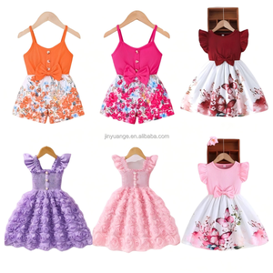 Vendita all'Ingrosso di Abiti Estivi per <span class=keywords><strong>Ragazze</strong></span> con Maniche Volanti, Eleganti e Casual per Balli, Vestiti Eleganti per <span class=keywords><strong>Ragazze</strong></span> - Product Image 1