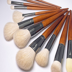 15Pcs Cashmere Goat Hair Makeup Brush Set Powder Blush Contour Eyeliner <b>Eye</b> Blending Kit Private Label - Product Image 3
