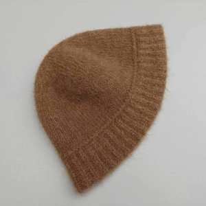 Winter Warm Ear Protection New Simple Solid Color Bucket <b>Hat</b> Wholesale New Design Wool Bucket <b>Hat</b> - Product Image 3