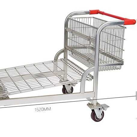120L Plastic Supermarket Hand Smart Callapsable Shopping Basket with One Handle Western OEM Customized Logo