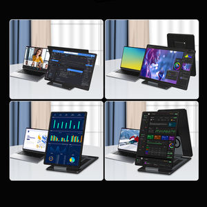 Monitor Portátil de Pantalla Triple de 16 Pulgadas, Conexión Plug and Play, Pantalla IPS de Relación de Aspecto 16:10, Paneles Desmontables y Soporte Metálico Ajustable - Product Image 3