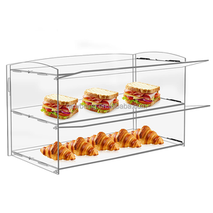 Kệ Để Bánh Acrylic Trong Suốt <span class=keywords><strong>2</strong></span> Tầng Bán Sỉ Từ Nhà Máy Hộp Trưng Bày Bánh Ngọt Bánh Ngọt - Product Image 1