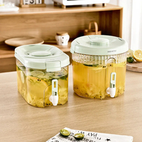 Bouilloire à eau froide pour réfrigérateur 4L seau à jus avec filtre à eau du robinet cruche de stockage de boissons baril avec robinet
