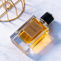 Flacon de parfum rectangulaire de luxe 100 ml avec bouchon noir, vaporisateur fin 30 ml 50 ml, flacons de parfum en verre, logo personnalisé disponible