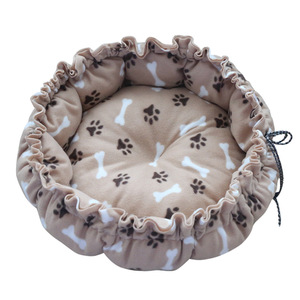 Round Pet <b>Bed</b> Drawstring Nest For Dogs Cats Small Animals Blue Cartoon Print Soft Polyester Fiber Fill Four Seasons Use - Product Image 4