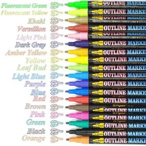 Marcadores Autocontornados de 12 Colores para Resaltar - Product Image 3