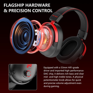 Phong Cách Mới Hơn Tai Tiếng Ồn Hủy Bỏ Chơi Game Tai Nghe Với Sạc Cơ Sở Kết Nối USB Cho <span class=keywords><strong>Bluetooth</strong></span> 2.4G Không Dây Hàng Loạt Nhỏ - Product Image 3