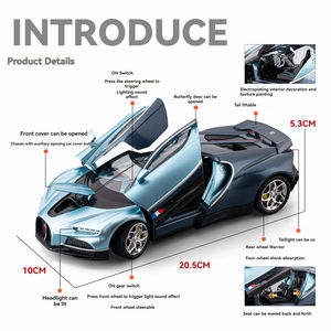 نموذج سيارة من سبيكة معدنية من CZ Diecast bugatti tourbillon مع باب سحب صوتي وخفيف مفتوح لألعاب العرض مجموعة هدايا طراز سيارة - Product Image 3
