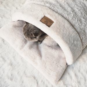 Peppy Buddies Hochwertige Custom ize <span class=keywords><strong>Cat</strong></span> <span class=keywords><strong>Cave</strong></span> Bett Soft Plüsch Warm Pet Schlafsack Semi-Closed Anxiety Relief Hunde bett - Product Image 2