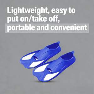 Aletas Cortas de <span class=keywords><strong>Buceo</strong></span> para Niños, Hechas de Material TPR + PP, Ligeras y Fáciles de Poner y Quitar para Natación y Snorkel - Product Image 2