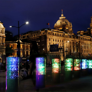 Barrière de balançoire extérieure lumineuse <span class=keywords><strong>jardin</strong></span> paysage pierre boule colonne parc caractéristique pour bloqueur de route et obstacle de stationnement - Product Image 4
