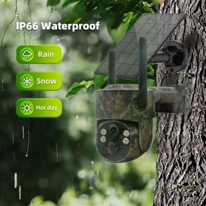迷彩丛林 LTE 太阳能摄像头电池 AOV 24 小时工作无线户外 IP65 4G WIFI 闭路电视摄像头 SIM 卡太阳能摄像头 - Product Image 3