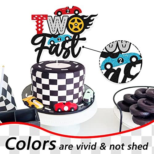 Black Glitter Traffic Light Race Car Cake Topper - Fast & Furious Theme Birthday Party Decor - View #5