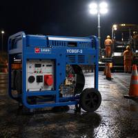 Générateur diesel silencieux YC8GF-3 8 kW avec moteur 4 temps YC1105FE, réservoir de carburant de 18 L, châssis ouvert, démarrage électrique ATS