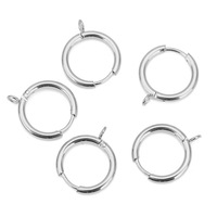 Crochets de boucle d'oreille Huggie ronds hypoallergéniques d'acier inoxydable chirurgical avec la boucle ouverte