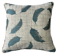 Housse de coussin décorative en jacquard métallique à motif plume, taie d'oreiller décorative pour la maison, 45x45cm 18x18inch