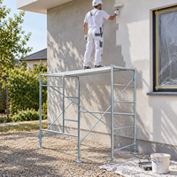 Échafaudage industriel en acier galvanisé avec planche en acier plat et plaque de base solide pour plateforme d'accès de construction