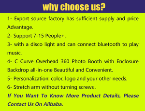 เสาสูง100ซม. แพลตฟอร์มโลหะสำหรับถ่ายรูป360สกายท็อปสปินเนอร์เสียบปลั๊กแอนด์เพลย์360บูธถ่ายรูปมือถือ - Product Image 4