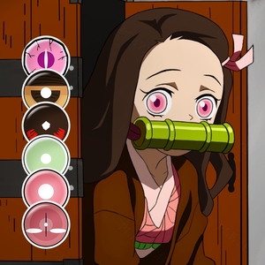 Mới đến Halloween Màu Kính áp tròng Quỷ Slayer nezuko mắt quỷ màu địa chỉ liên lạc lentes de contacto cosplay - Product Image 2