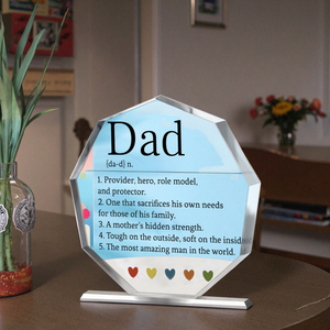 Acrílico papá Acción de Gracias octogonal placa conmemorativa recuerdo transparente contiene bendiciones sinceras apoyo personalización - Product Image 6