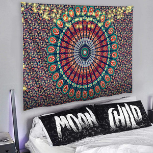 Nouvelle conception 2022, <span class=keywords><strong>tapisserie</strong></span> murale mandala indienne en tissu polyester personnalisé, décoration hippie indienne pour le salon - Product Image 2
