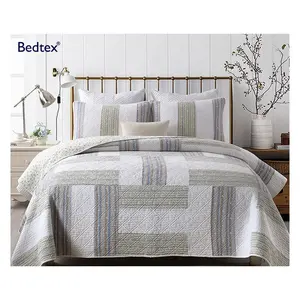 King Size Printed Quilt Duvet Cover Beddings Sets Patchwork Blanket Quilt Bedspread