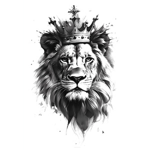 Leone tatuaggio temporaneo tatuaggio semipermanente impermeabile e Anti-sudore dura 2 settimane realistico tatuaggio Anti-attrito a base <span class=keywords><strong>di</strong></span> erbe - Product Image 4