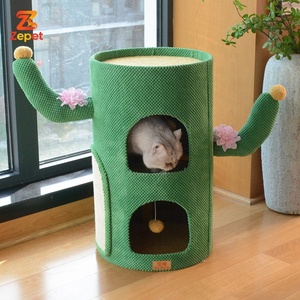 Arbre à gratter pour <span class=keywords><strong>chat</strong></span> d'intérieur en sisal, centre d'activités ludiques au design original et mignon, vente en gros d'usine - Product Image 2