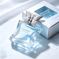 Flacon de parfum vide en verre de luxe personnalisé avec bouchon papillon, 30 ml, 50 ml, 100 ml, avec emballage cadeau