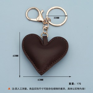 Fashion Colorful Pu Leather Love Heart Leather Tags With Clasp Hang <b>Bag</b> Pendant <b>Key</b> <b>Ring</b> Ornament Wristlet <b>Bag</b> Charms - Product Image 6