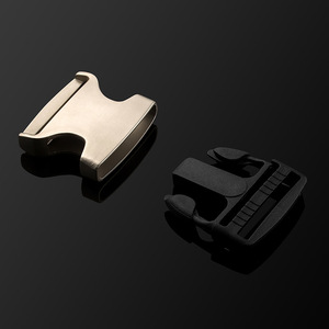 Hebilla de Liberación Lateral Metálica Jiuyuan, Plateada y Negra, Resistente, para Bolsos - Product Image 1