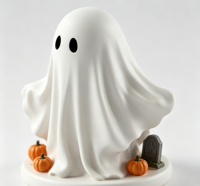 Services Premium : Figurine Fantôme d'Halloween Imprimée en 3D pour Décoration Intérieure, Étagère, Cheminée, Bureau, Fêtes et Célébrations