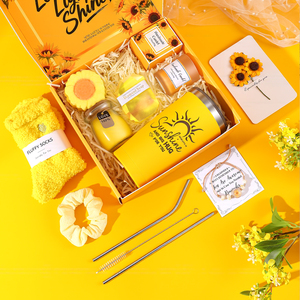 Set Regalo Spa Lussuoso Girasole per Migliori Amiche e Auguri di Pronta Guarigione - Con Bicchiere/Sapone/Set da Bagno - Regalo di Tendenza per Donne - Product Image 4