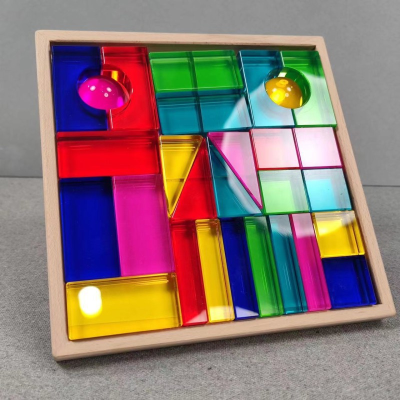 Geometric building blocks-rainbow color