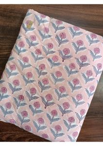 Tissu indien imprimé à la main motif floral, 100% coton, multicolore, pour la confection de robes et l'artisanat de couture, vente en gros - Product Image 4