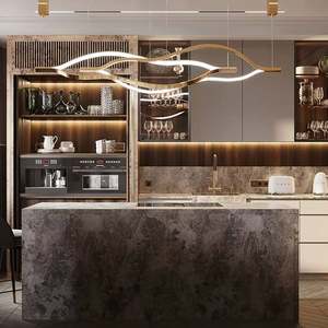 Gabinetes de Cocina Modulares Inteligentes de Lujo con Grifo y Bisagras, Diseño Moderno, Panel de Puerta Estilo Shaker, Importados de China - Product Image 1