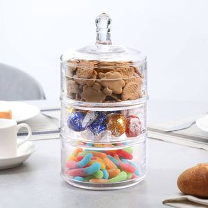 Bocaux <span class=keywords><strong>de</strong></span> <span class=keywords><strong>pharmacie</strong></span> modernes en verre, support rond à 3 niveaux pour bonbons, biscuits et desserts - Product Image 1
